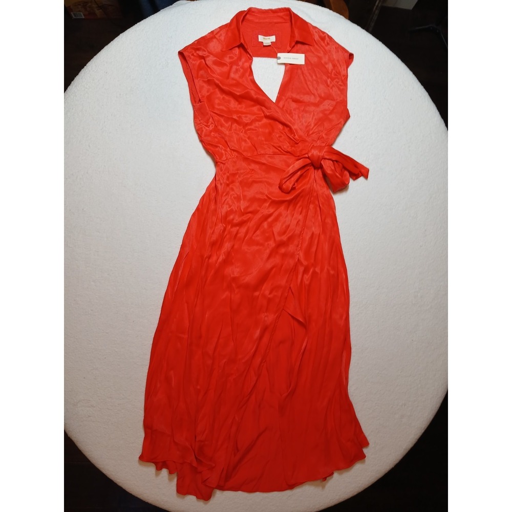 Anthropologie Maeve Open-Back Wrap Midi Dress Size Medium NWT*‎